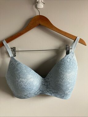 Knix baby blue lace wing woman contour bra size 6+